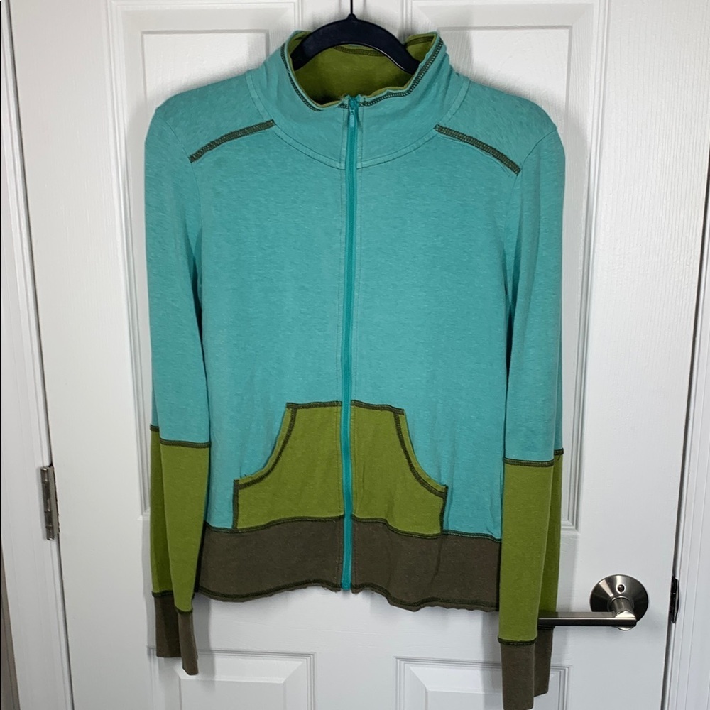 Prana zip up jacket hemp and organic cotton blend size medium